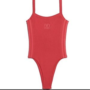 Ivy Park Drip 2 Red Knit Bodysuit